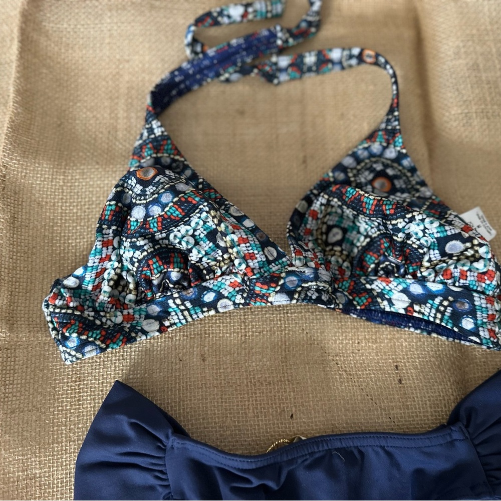 Colorful Patterned Bikini Top